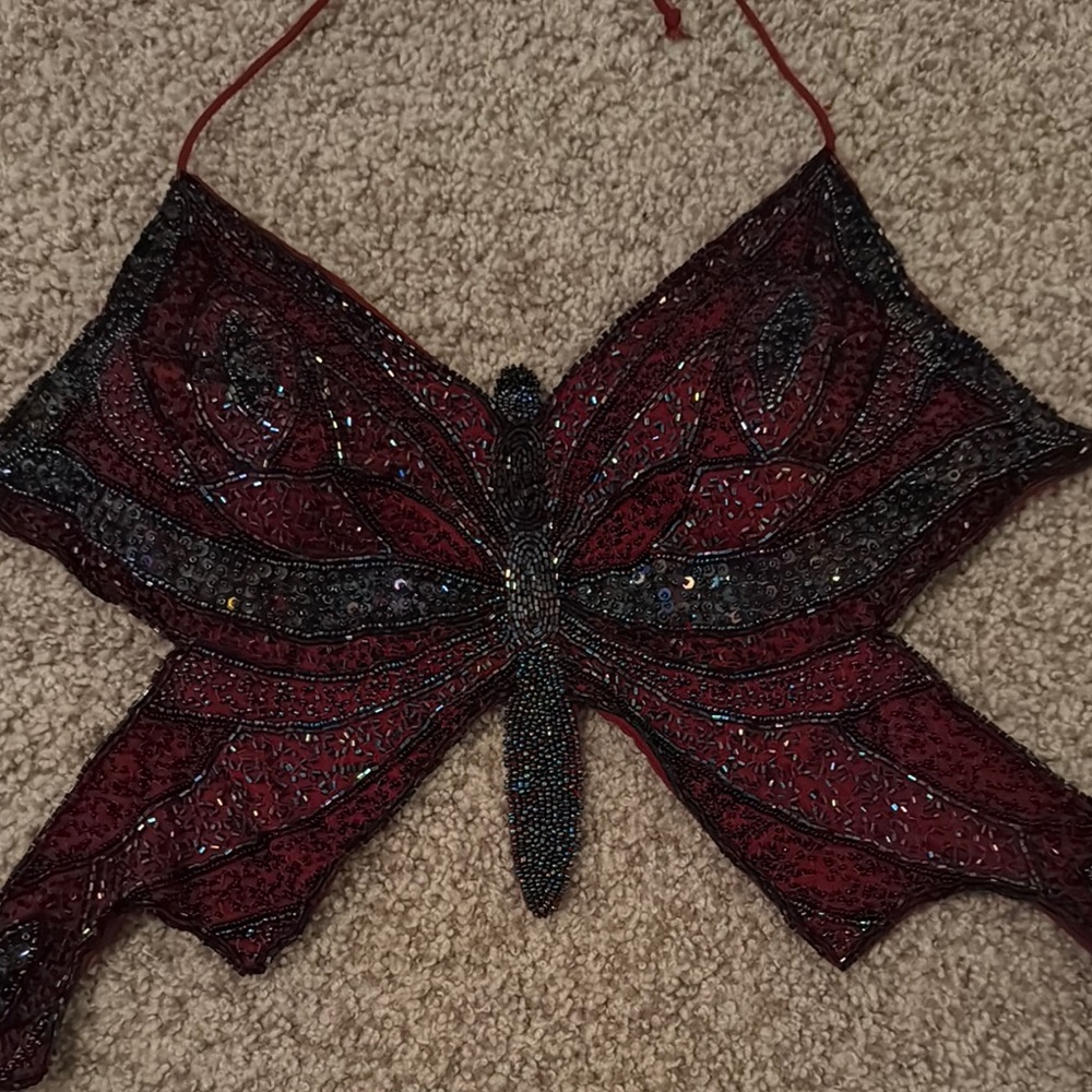 Beaded Butterfly Top